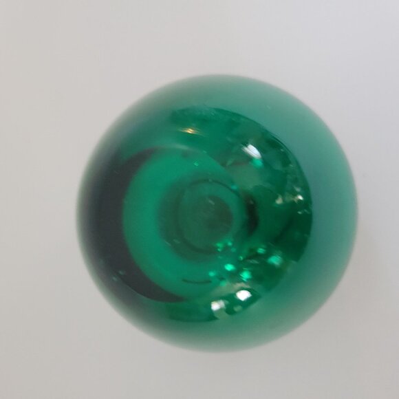 Green & Blue Glass Apple Paperweights Office Accent Handcrafted Glass 3.5" Tall - Picture 8 of 10